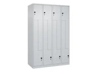 Z-garderobekast,HxBxD 1850x1200x500mm,vak B 150/300mm,draaigrendel - 1