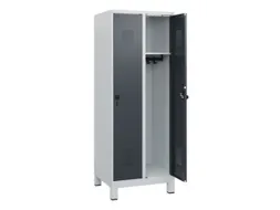 schoollocker,HxBxD 1630x600x500mm,2vak,vak B 300mm,draaigrendel,voeten