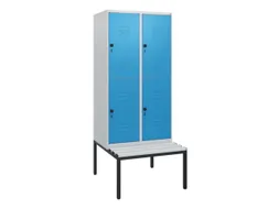 Dubbeldekse dekenkist,HxBxD 1950x800x815mm,2x2vak.,vak B 400mm