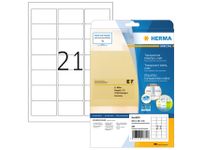 Etiket Herma 8670 A4 63.5x38.1mm Folie Transparant Mat 525 stuks