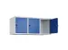 opzetkast,v. locker,3vak.,vak B 400mm,HxBxD 500x1200x500mm