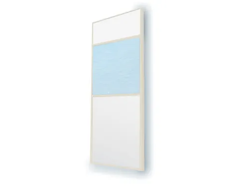 scheidingswand,glas,HxB 1085x600mm,deurkozijn/raamkozijn RAL9010