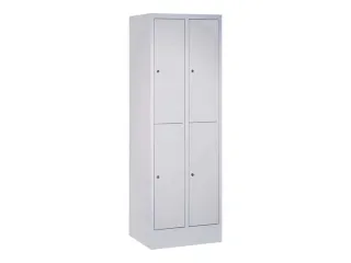 lockerkast,HxBxD 1850x600x500mm,2x2vakken,RAL7035,front RAL7035 - 2