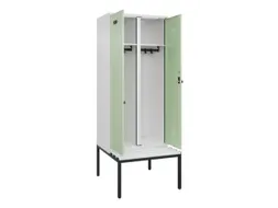 locker met bank,voor scheiding van kleding,HxBxD 2120x800x815mm,2vak