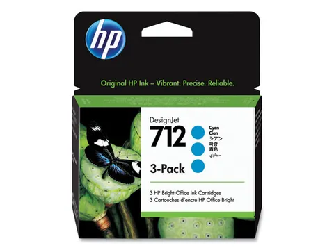HP 712 3ED77A cyaan multipack 3 stuks