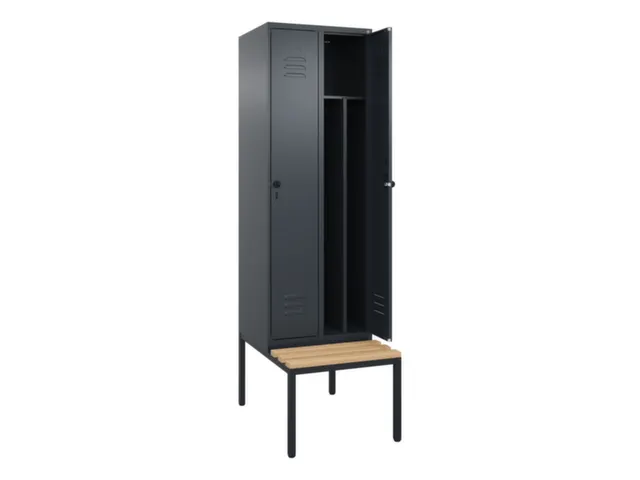 locker voor scheiding van kleding,HxBxD 2120x600x815mm,2vak