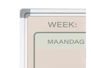 Weekplanner Elegance Nederlands softline profiel 8mm 90x120cm aluframe - 3