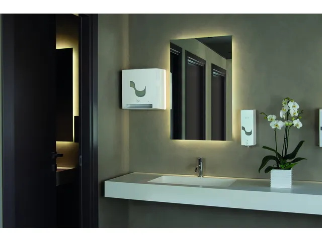 Handdoekautomaat Celtex Megamini E-Control wit automatisch