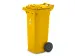 Vuilcontainer PE 80 liter HxBxD 930x448x530mm met wielen geel