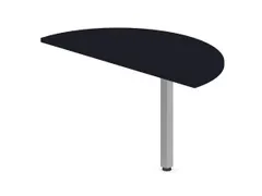 aanbouwtafel,i.h.v.,HxBxD 720-840x1200x600mm,halfrond,CC-zwart