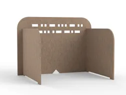 Akoestisch PET-vilt scheidingsscherm S 70x55cm beige