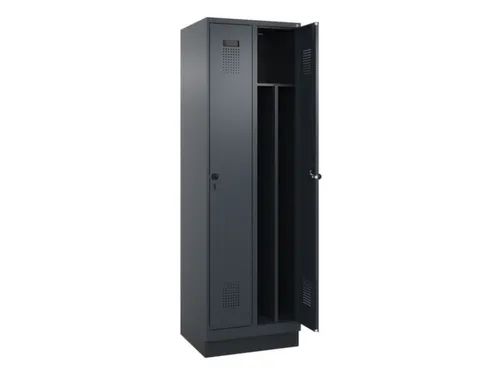 locker voor scheiding van kleding,HxBxD 1950x600x500mm,2vak