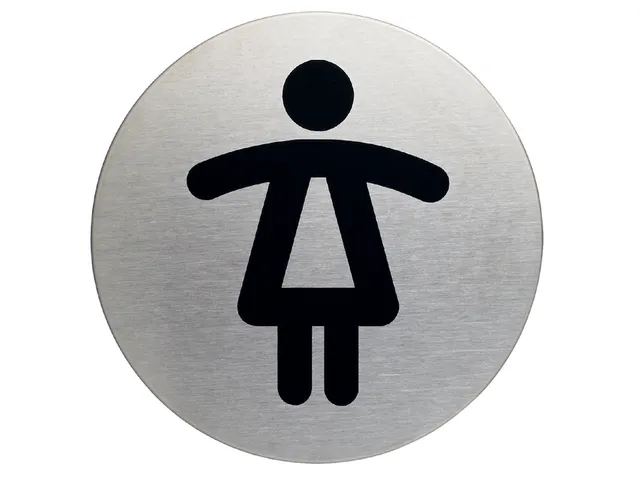Infobord pictogram Durable 4904 wc dames rond 83mm