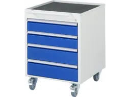 mobiel ladeblok HxBxD 745x580x650mm 4laden romp RAL7035 front RAL5010