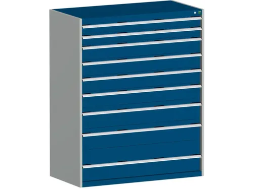 ladekast HxBxD 1600x1300x650mm 9laden zware lasten RAL7035 RAL5010