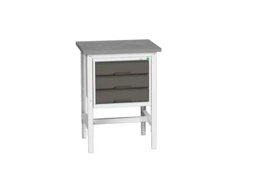 werkbank,HxBxD 780-930x700x600mm,linoleumblad,4voeten