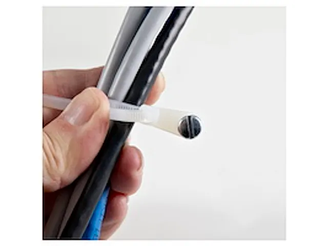 10cm Kabelbinders met montagegat 2mm wit 100 stuks