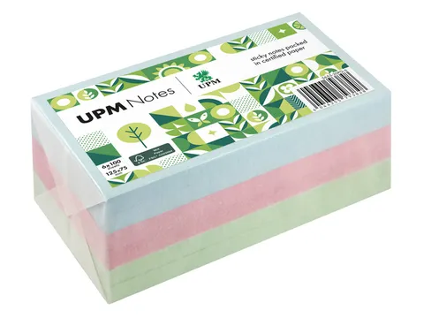 UPM notes 125x75 pastel assorti pak 6x 100 vel blauw, groen, roze