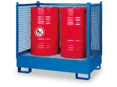 Opvangbak 4x 200l Opvangvol. 220l 1320x 1410x 1290mm Gaas 3-Zijdig