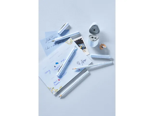 Crayon Faber-Castell Grip 2001 graphite B bleu ciel