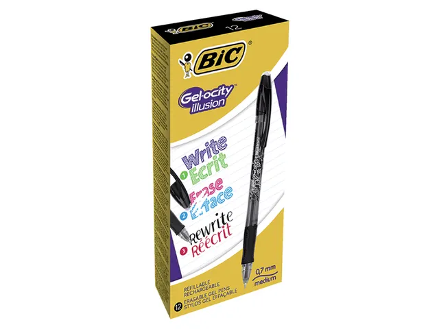 Stylo gel BIC Gel-ocity Illusion Medium noir
