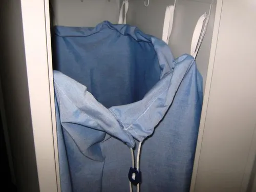 Waszakken koordsluiting ophanglus polyester blauw