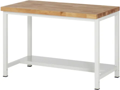 werkbank,HxBxD 840-1040x1250x900mm,beukblad,draagverm. 1250kg