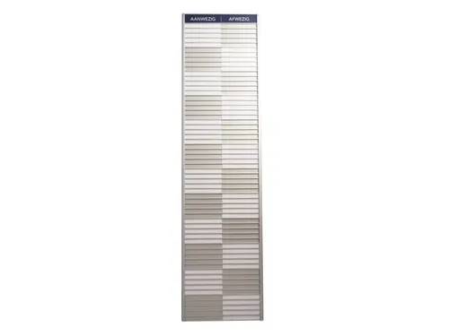 Menoor In-Uit bord 60 namen Aluminium Aanwezig/Afwezig Donkerblauw