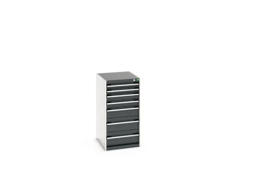 ladekast HxBxD 1000x525x650mm 7laden romp RAL7035 front RAL7016