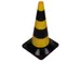 Cône de signalisation jaune/noir 50cm