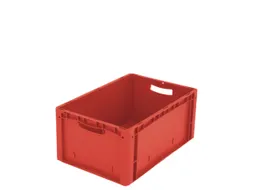 Euronorm Stapelkrat Pp 270x600x400mm Wanden/bodem Gesloten Rood 55l
