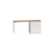 établi,HxlxP 930x2000x600mm,plateau multiplex,2 pieds/1 conteneur