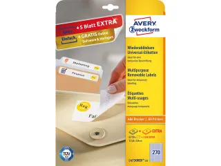 etiket Avery ILK 17,8x10mm wit NP 25 vel 270 etiketten per vel - 1