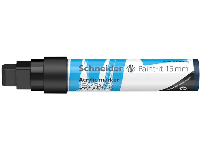 Marqueur acryl Schneider Paint-It 330 15mm noir
