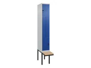 Z-garderobekast,HxBxD 2120x300x815mm,2vak,vak B 300mm,draaigrendel - 1