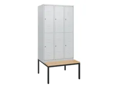 Dubbeldekse dekenkist,HxBxD 1950x900x815mm,3x2vak.,vak B 300mm