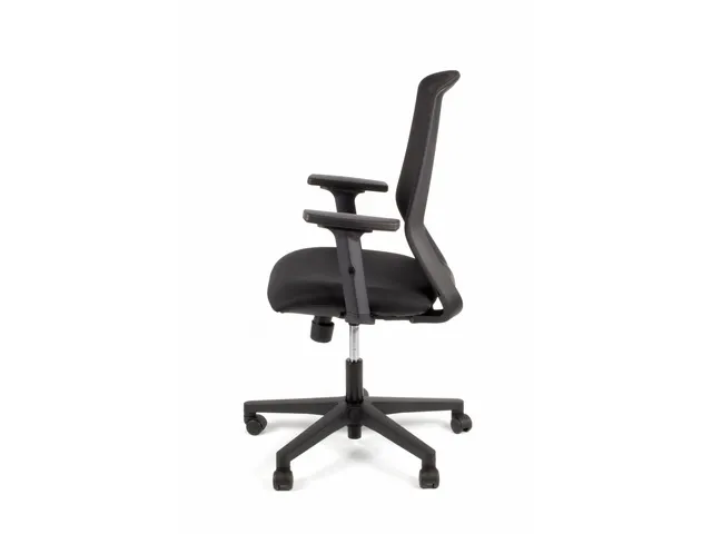 Bureaustoel EN1335 Linea Tekna 01 zwart/zwart met 2D armleuning