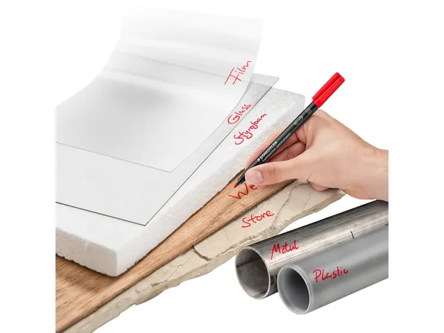 Viltstift Staedtler OHP Lumocolor 317 Medium 1.0mm Assorti 4 stuks