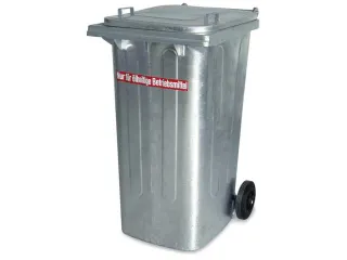 container,240l,HxBxD 1060x580x730mm,deksel staal,romp vuurverzinkt - 2