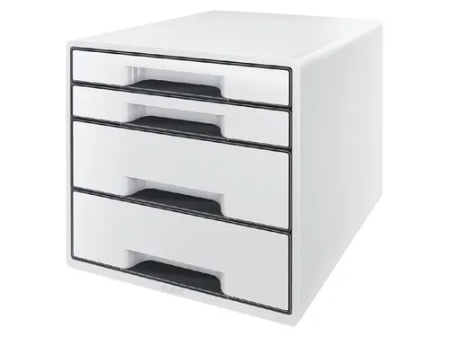 Ladenbox Leitz WOW Cube 4 laden wit/zwart