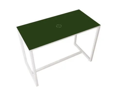 statafel,HxBxD 1100x1140x750mm,rechthoekig,sledeframe wit