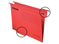 Hangmap Classic verticaal folio V-bodem rood