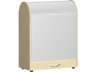 roldeurkast met verticale deur,HxBxD 1030x800x400mm,2xhouten vloer - 1