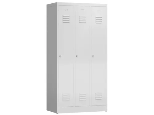 garderobekast,HxBxD 1800x870x500mm,3vak,vak B 295mm,klink,sokkel