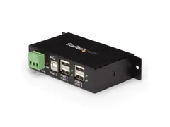 StarTech USB 2.0 Hub 4 Poorten Industrieel Metaal DIN Rail Wandmontage