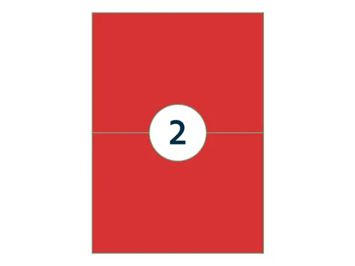 Gekleurde Etiketten 210x148mm Rood 42623 1000 Vel