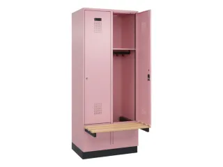 locker met bank,HxBxD 1950x800x815mm,2vak,vak B 400mm,cilinderslot - 1