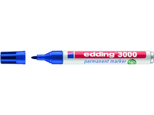 Viltstift edding 3000 rond blauw 1.5-3mm