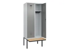 locker met bank,HxBxD 2120x800x815mm,2vak,vak B 400mm,cilinderslot
