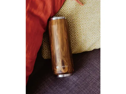 Thermosbeker Les Artistes Paris blik 500ml Wood met Rietje